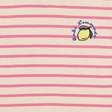 Sannah Tee - Carmine Rose Striped
