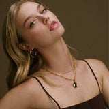 Link & Molten Coin Necklace