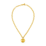 Link & Molten Coin Necklace