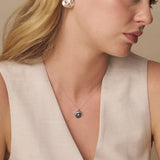 Coin Spinner Necklace- Silver