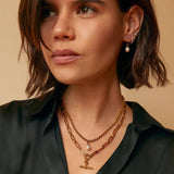 Luxe Linear Link & T-bar Drop Necklace