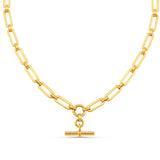 Luxe Linear Link & T-bar Drop Necklace