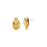 Mini Textured Interlocking Earrings