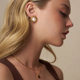 Pearl and Chain Earrings