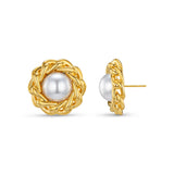 Pearl and Chain Earrings