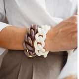 Flat Chain Bracelet -Off-White