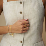 Flower Stationed Tennis Bracelet