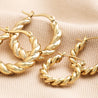 Medium Stainless Steel Twisted Hoops