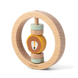 Wooden Round Rattle - Mr Lion
