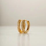 Pave Huggie Hoops