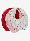 Bandana Bib 3-Pack - True Red