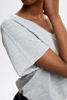 The V neck Tee- Grey
