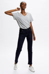 The V neck Tee- Grey